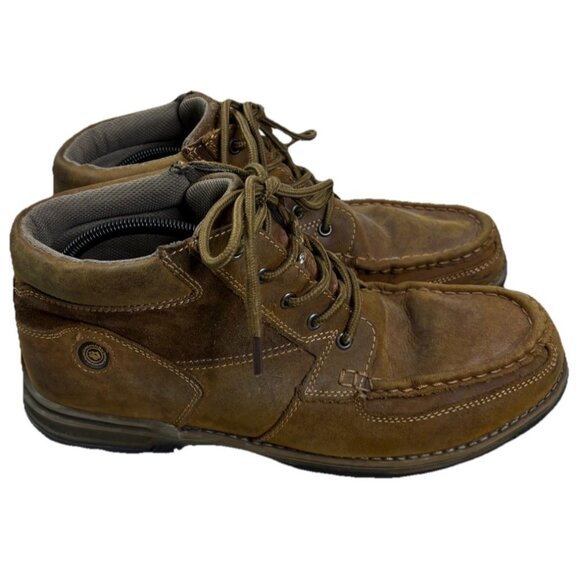 Nunn Bush Sz 13 Men Pershing Brown Leather Lace Up Work Boots GUC - Picture 1 of 9